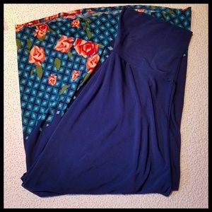 Rose Border Hem Print Maxi